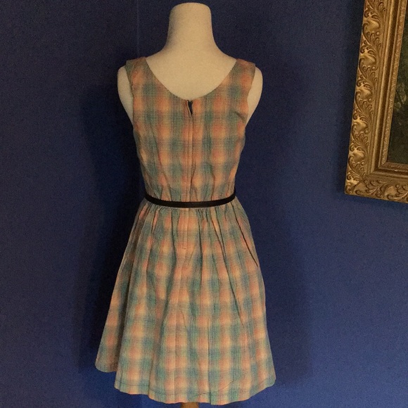 Modcloth retro rainbow plaid tartan cotton summer day dress 🌈 - Picture 14 of 17